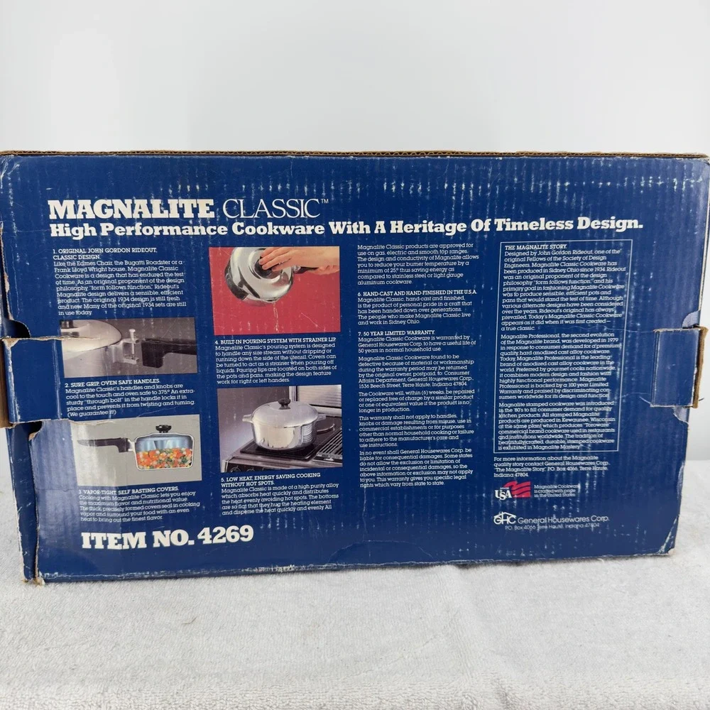 NIB Magnalite Classic 20 3/8 Cov'd Oval Roaster with Meat Rack 4269 GHC USA Made